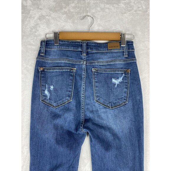 Just Blue Skinny Fit Distressed Raw Hem Style JB82246DK Size 7/28 - Picture 6 of 14